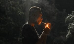 man smoking