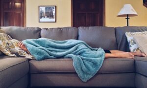 sleeping on the couch