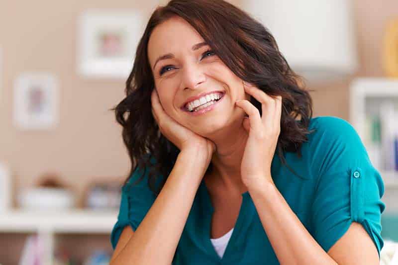 Woman smiling